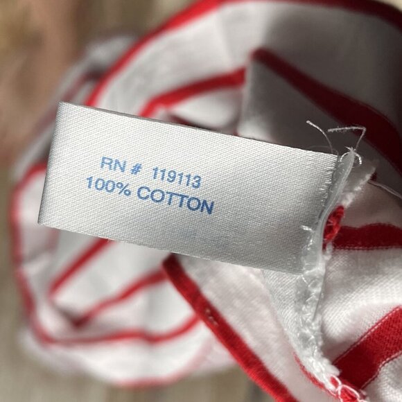 Cuffys Cape Cod Massachusetts Red & White Striped 3/4 Sleeve T-Shirt Size Small - Picture 4 of 4